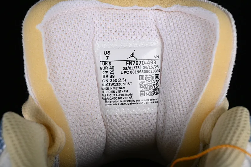 All categories Air Jordan Jordan series basketball shoes Air Jordan 1 Low Air Jordan 1 Low SE "WRMK" AJ1 Joe 1 Sashiko embroidery low-top cultural casual sneakers FN7670-493